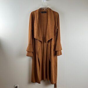 Vintage Gianfranco Rossi Tan Vegan Suede Jacket Large